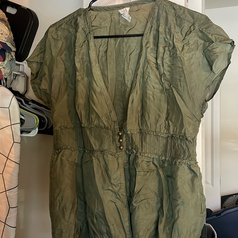 Old navy Y2K army green blouse size M